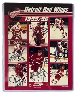 NHL Detroit Red Wings Authentic Autographed 8x10 Photo 5 Signatures-Konstantinov - Picture 1 of 1