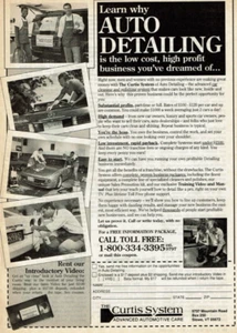1989 Vintage Print Ad Curtis System Learn why Auto Detailing is the low cost - Picture 1 of 2