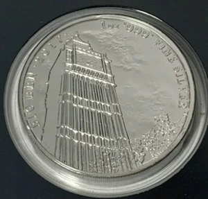 2017 1 oz Landmark Big Ben £2 .999 Fine Silver Coin British Royal Mint UK BU  - Picture 1 of 2