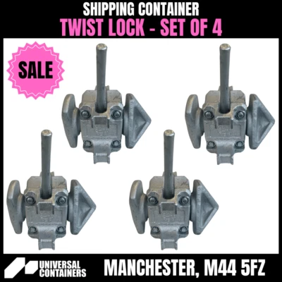 UNIVERSAL CONTAINER SERVICES LTD. Shipping Container Twist Locks, Stacking Pins, Stacking Containers, SET OF 4