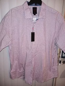 Linea Uomo Men's Sz 5XL Short Sleeve Button Up SALMON FLORAL +🆓 SOCKS INCLUDED - Picture 1 of 7