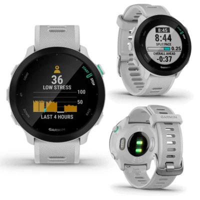 Garmin Forerunner 55 White Smart GPS Running Swimming Cycling Multi Sports Watch - Imagen 1 de 4