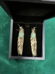 XZP Bohemian Dangle Feather Earrings NEW w/BOX! - Picture 1 of 3