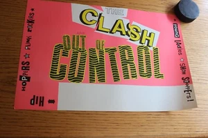 1980's The Clash "Out of Control" 18" x 12" concert appearance poster (scarce!) - Picture 1 of 5