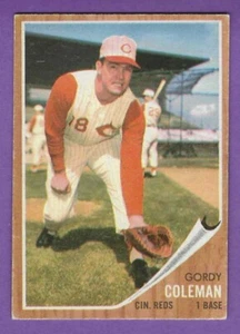 1962 Topps - #508 Gordy Coleman - Cincinnati Reds - Ex - Bild 1 von 2