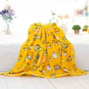 Cartoon Gudetama Warm Flannel Blanket Soft Pillow Cover Girl Bedding Plush Rug - Picture 1 of 9