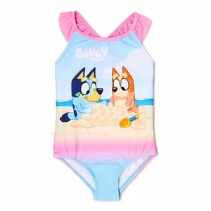 Disney BLUEY Swimsuit Toddler Girls One 1 Piece Swim Size 2T 3T 4T 3 4 Bingo NWT - Picture 1 of 2