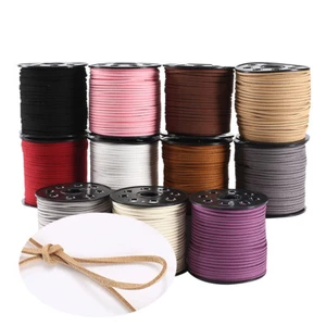 4.5meters / 90meters 2.7mm Flach Wildlederimitat Kordel String Gewinde Seil - Bild 1 von 30