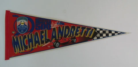 Michael Andretti Championship Drivers Group Collection Pennant Indianapolis 500 Cover