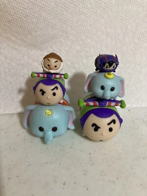 Disney Tsum Tsum 6 Figures, 2 Stacks Lot. Buzz Lightyear, Dumbo, Grumpy, Hiro - Изображение 1 из 4