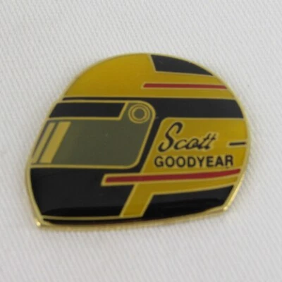 Scott Goodyear Lapel Pin Collector Driver Helmet Pin Back - Image 1 of 4