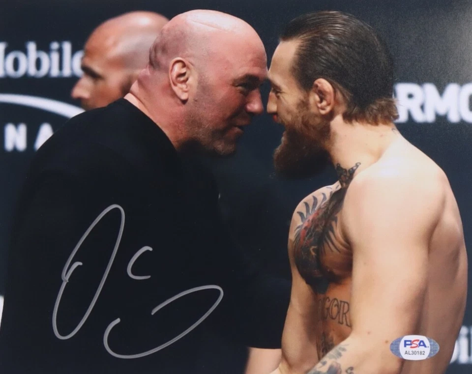 Dana White UFC President Signed 8x10 Photo PSA Conor McGregor D - Image 1 of 1