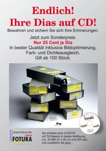 100 Dias digitalisieren - scannen auf DVD als tif 32MB und jpeg - Bild 1 von 1