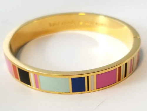 Kate Spade Braccialetto Multicolori Tono & Smalto Oro Diametro 2 5
