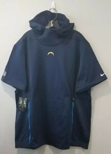 Nike College Navy Los Angeles Chargers Sideline Performance Hooded Top Mens XL