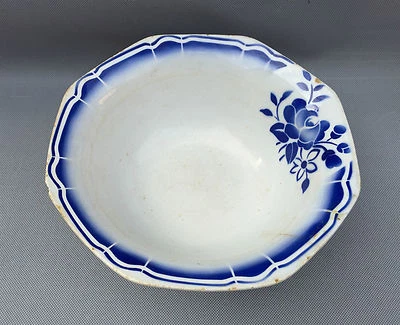 Ancien gros saladier en porcelaine style digoin french antique pottery - Photo 1/3