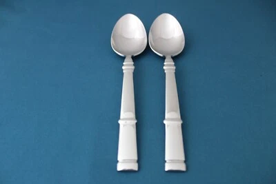 Cucharas sopera ovaladas 2 lugares Ralph Lauren Montgomery acero inoxidable 1999 Corea 7 1/8" Foto 1 de 4