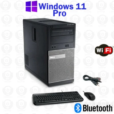 Настольный компьютер Windows 11 Dell OptiPlex i3 3,4 ГГц 500 ГБ 8 ГБ RAM WiFi BT HDMI  - Изображение 1 из 4