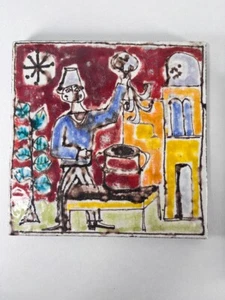 Giovanni Desimone Carreau  Céramique vintage 1960  Italie - Picture 1 of 11