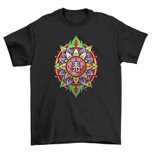 Tokyo Flower Anime Mandala T-shirt - Funny and Floral! Unisex Design for Anime L - Picture 1 of 46