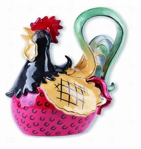 "Alberto Alto" Rooster Teapot - Picture 1 of 4