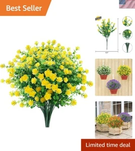 Realistic Outdoor Fake Flowers - 6 Bundles of Handmade UV Resistant Charm - Picture 1 of 9
