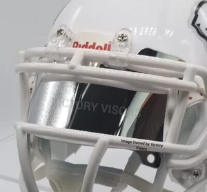 Silver Mini Football Helmet Visor. (*Flat Style*) COMBINED SHIPPING! - Picture 1 of 6