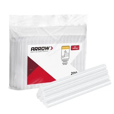 Mini bastões de cola quente Arrow pacote com 200 bastões de cola transparente 4"&5/16"" alta viscosidade - Imagem 1 de 4