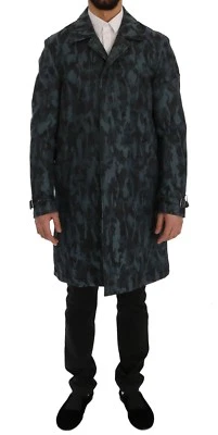 DOLCE & GABBANA Jacket Coat Trench Blue Camouflage s. IT48 / US38 / M RRP $3200  - Image 1 of 4