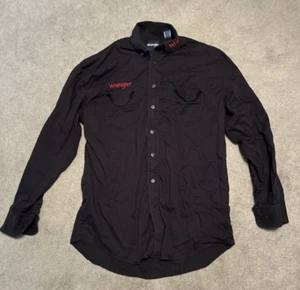 Vintage Wrangler Men's Size Large Tall Long Sleeve Collared Shirt - Picture 1 of 9