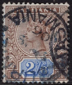TASMANIA 1892-99 2s.6d, SG 222, NEAT BLUISH CDS, CAT. £40 - Picture 1 of 2