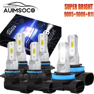 9005 9006 H11 Combo LED Headlights + Fog Light Bulbs for Honda Civic 2006-2015 - Picture 1 of 14