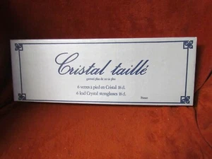 Cristal d'Arques Durand Chantilly Taille Lead Crystal Wine Glass Set of 6 NEW - Picture 1 of 3