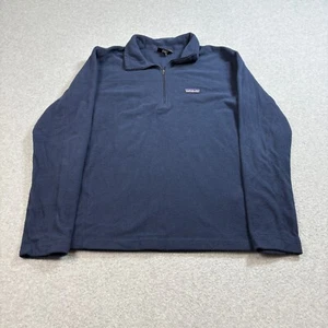 Patagonia Pullover Men Small Blue Fleece Jacket Heritage Outdoor Quarter Zip Hik - Picture 1 of 9