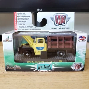 M2 Machines Auto-Trucks 1956 Ford F-100 Stakebed Truck R36 Diecast 1:64 - Picture 1 of 5