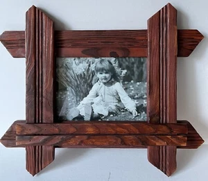Timber Picture Frame with Glass and Chain for Hanging Holds Photograph Classic - Picture 1 of 3