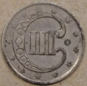 1851-O Three Cent Silver as Pictured - Picture 1 of 2