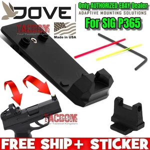 DOVE Mounting Solutions Sig Sauer P365 RMSc Slide Sight Adapter Front Rear Sight - Picture 1 of 6
