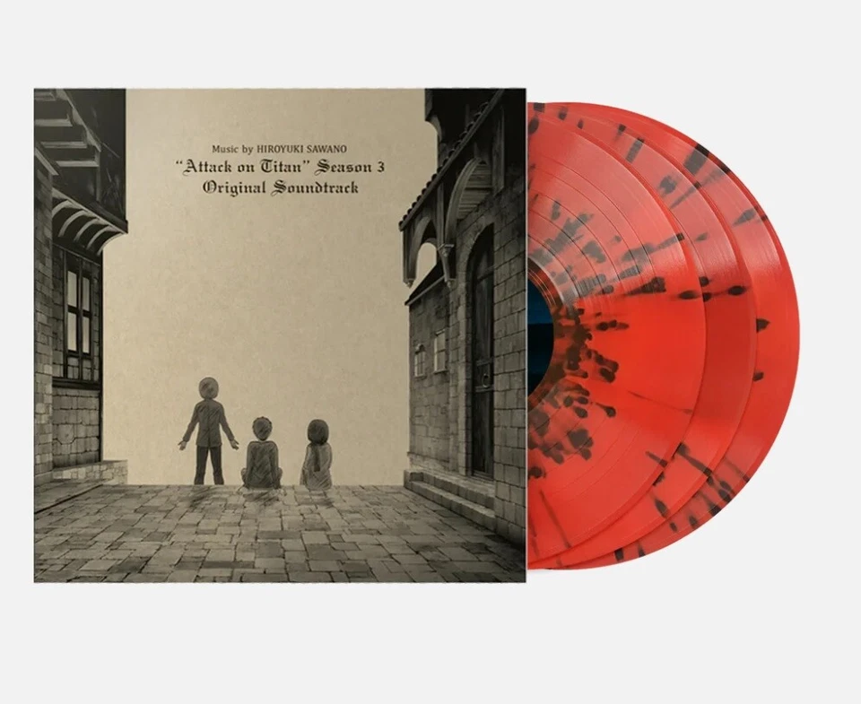 Attack on Titan Season 3 Soundtrack Colossal Variant Vinyl Record 3 LP Anime NEW - Image 1 of 1