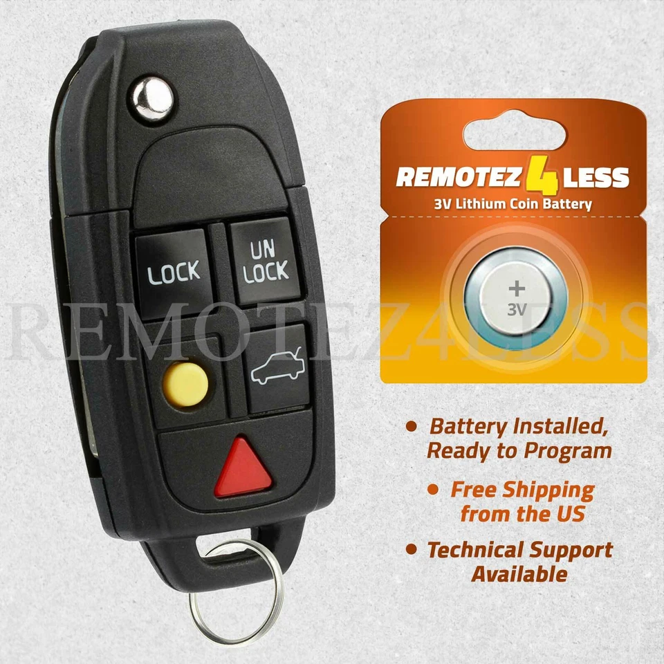For 2003 2004 2005 2006 2007 2008 2009 2010 Volvo S60 S80 Car Remote Key Fob Foto 1 de 1