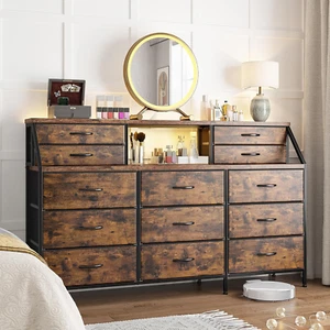 55”W Dresser for Bedroom, Dressers & Chests of Drawers with 13 Large Drawer,Dres - Picture 1 of 12