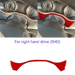 RHD Red Carbon Fiber Dashboard Speedometer Panel Cover For Jeep Cherokee 2014-18 - Bild 1 von 14