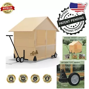 Kit de ruedas de gallinero de acero duradero - Moviliza rápidamente tu tractor para aves de corral - Imagen 1 de 11
