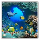 2 x Square Stickers 7.5 cm - Fish Aquarium Ocean Sea Dolphin Diver Cool Gift #24