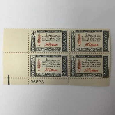 Tomas Jeferson Credo Stamps 4c USA set of 4 stamps 1960 - Image 1 of 3