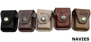 Zippo Feuerzeug Leder Etui Halter Abdeckung mit Schlaufe Neu in verschiedenen Farben - Bild 1 von 35