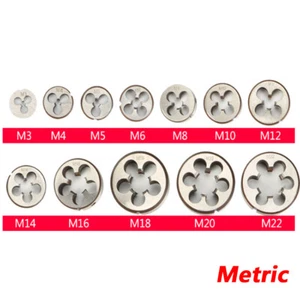 M3 to M24 Metric Threading Die Nut Bolt Screw Die Round Die Thread Cutting Tools - Picture 1 of 5