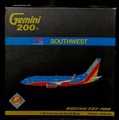 Gemini 200 Soutwest 2000th 737 Next Generation Die Cast - New - Image 1 of 4