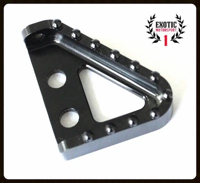 Placa de paso para palanca de pedal de freno KTM 125 250 300 380 400 525 530 anodizado negro Foto 1 de 2