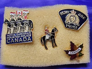 Lote: 4 prendedores esmaltados reales montados de policía-gendarmería Real Canadiense RCMP GR - Imagen 1 de 9